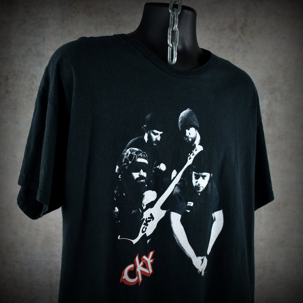 2004 cky vintage infiltrate•destroy•rebuild era escape from hellview lyric promo band t-shirt