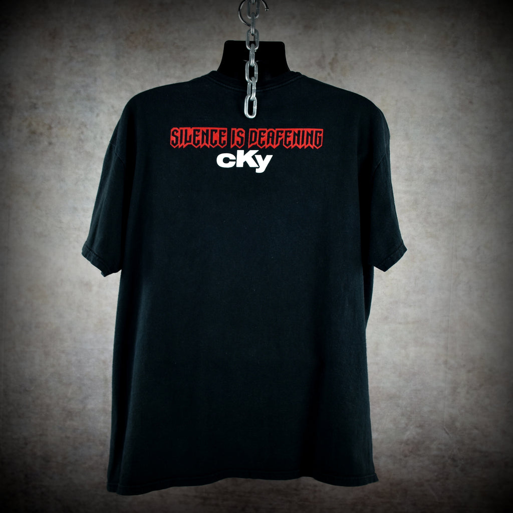 2004 cky vintage infiltrate•destroy•rebuild era escape from hellview lyric promo band t-shirt