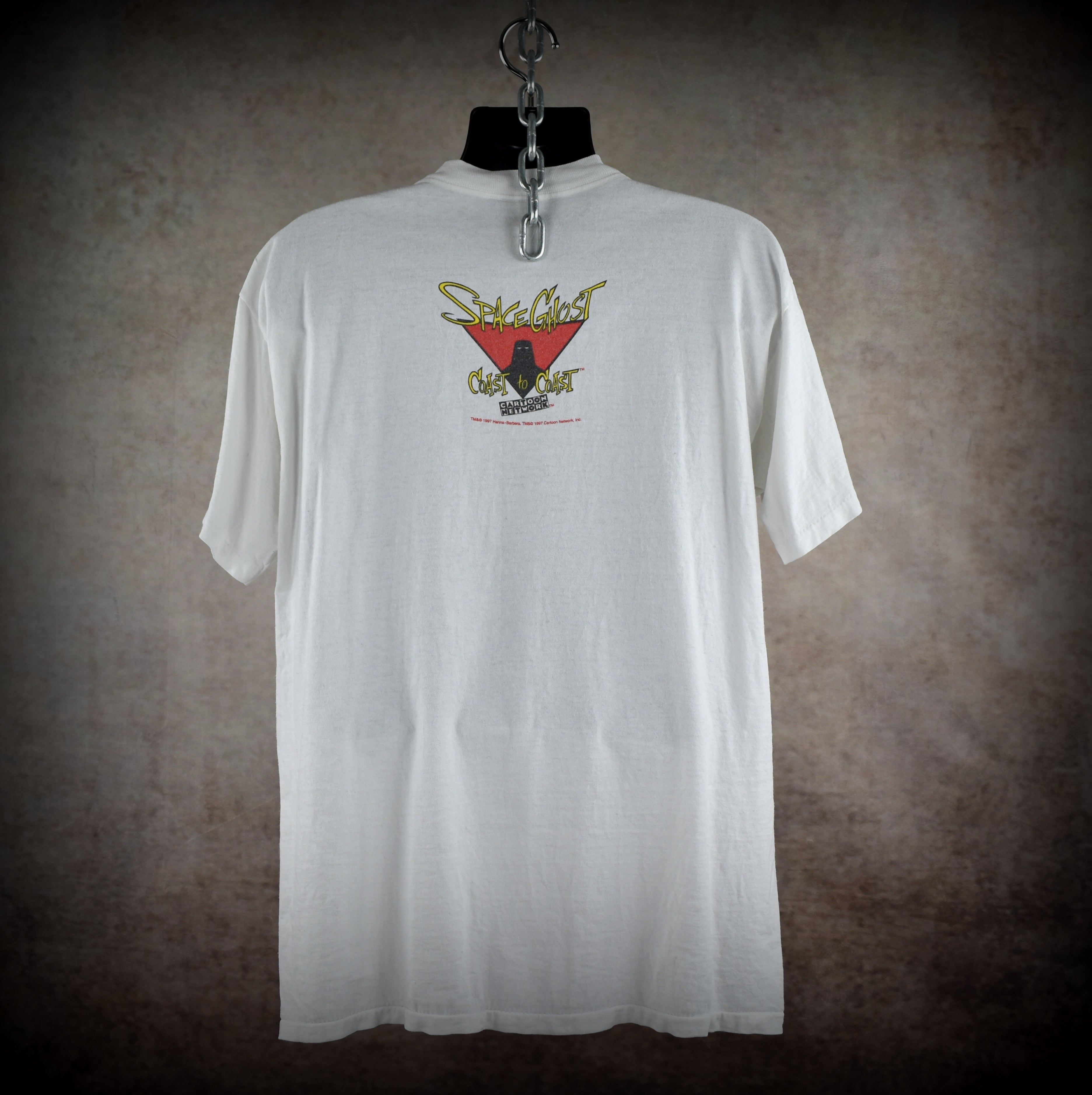 1997 space ghost coast to coast vintage 90s classic adult swim cartoon tv show promo t-shirt