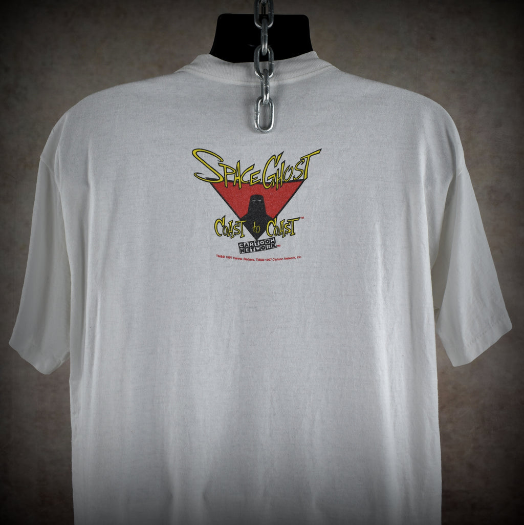 1997 space ghost coast to coast vintage 90s classic adult swim cartoon tv show promo t-shirt