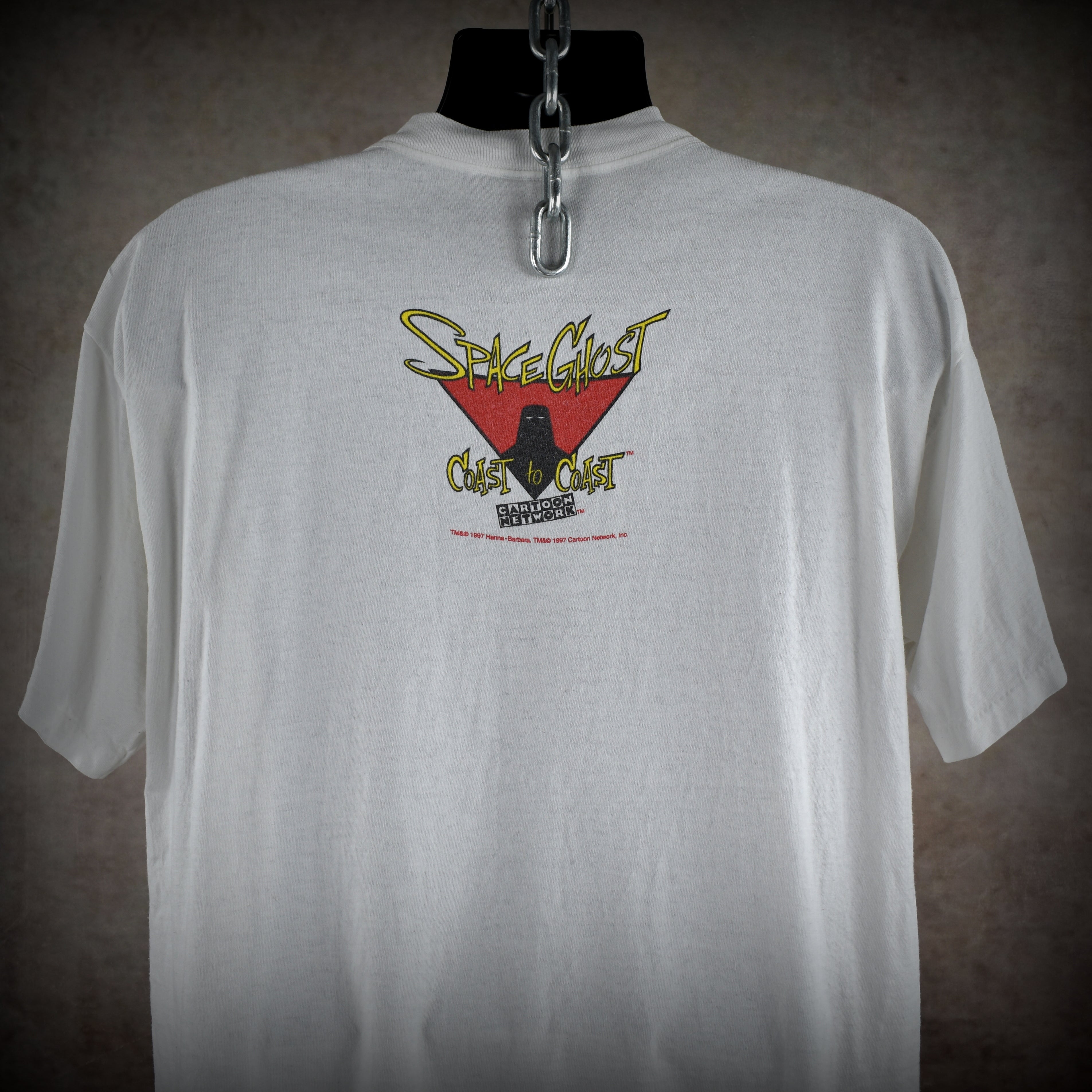 1997 space ghost coast to coast vintage 90s classic adult swim cartoon tv show promo t-shirt