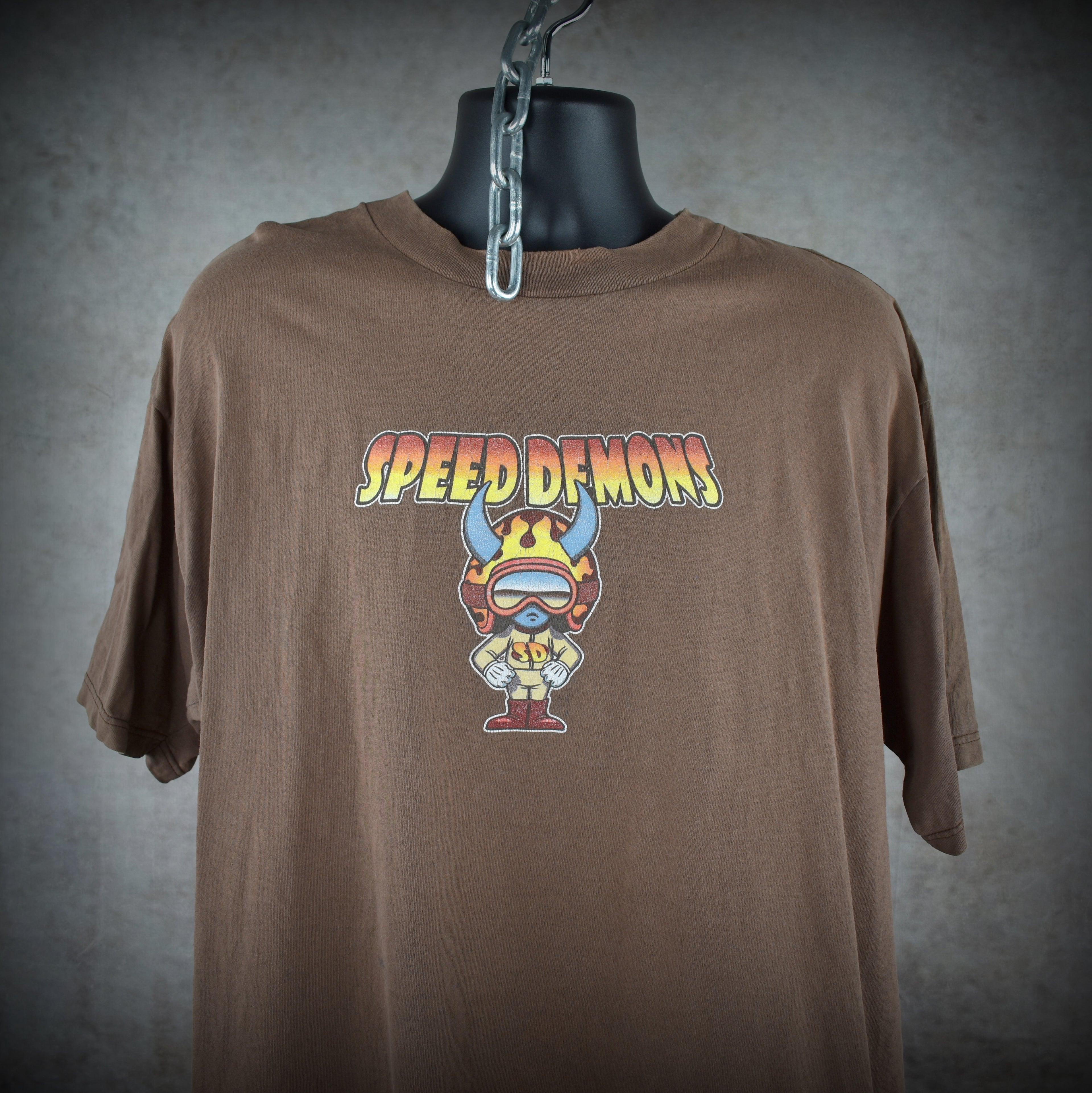 1990s speed demon vintage world industries brand skateboard bearings promo t-shirt