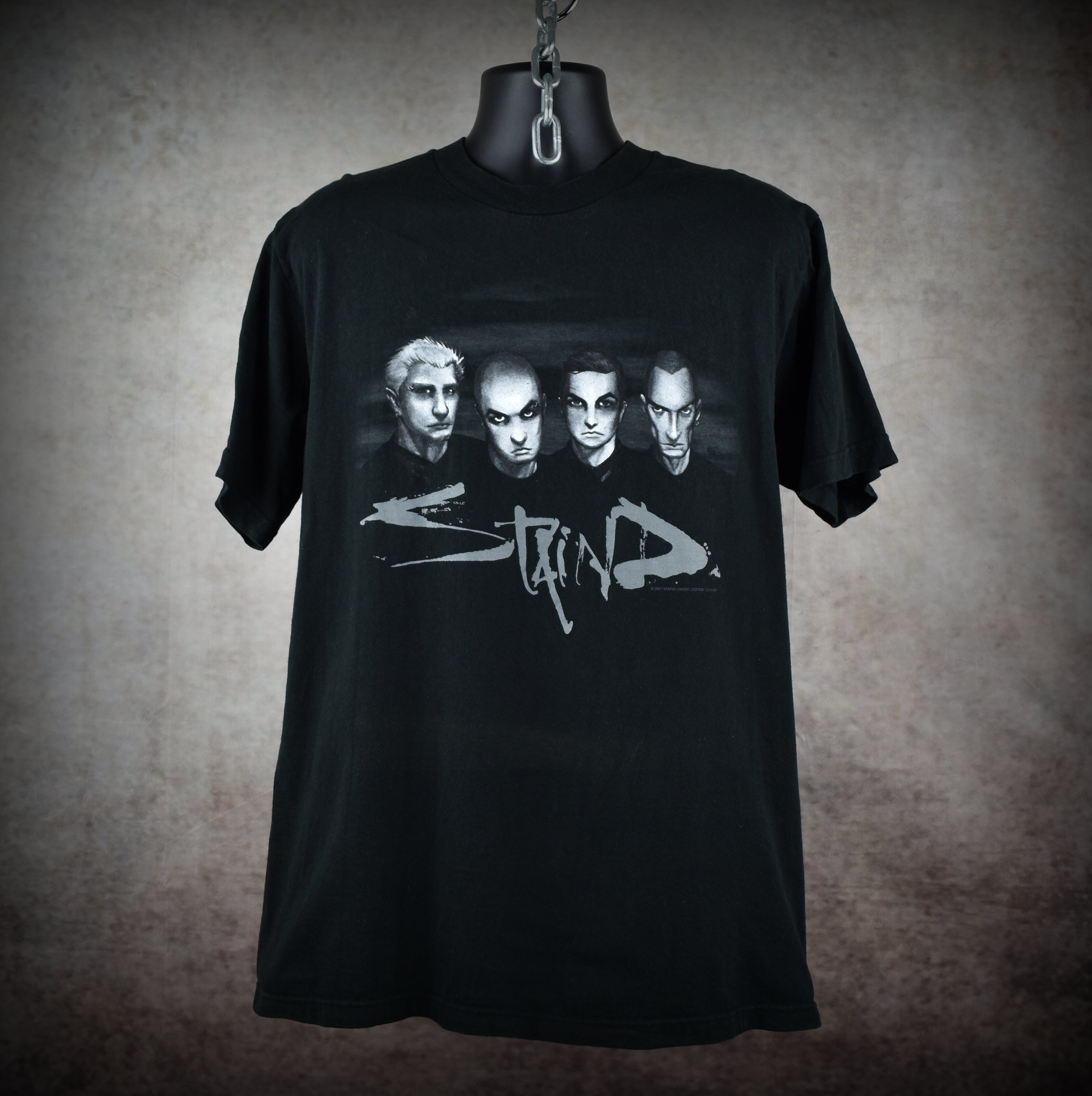 2001 staind vintage break the cycle era y2k nü metal band caricature promo t-shirt