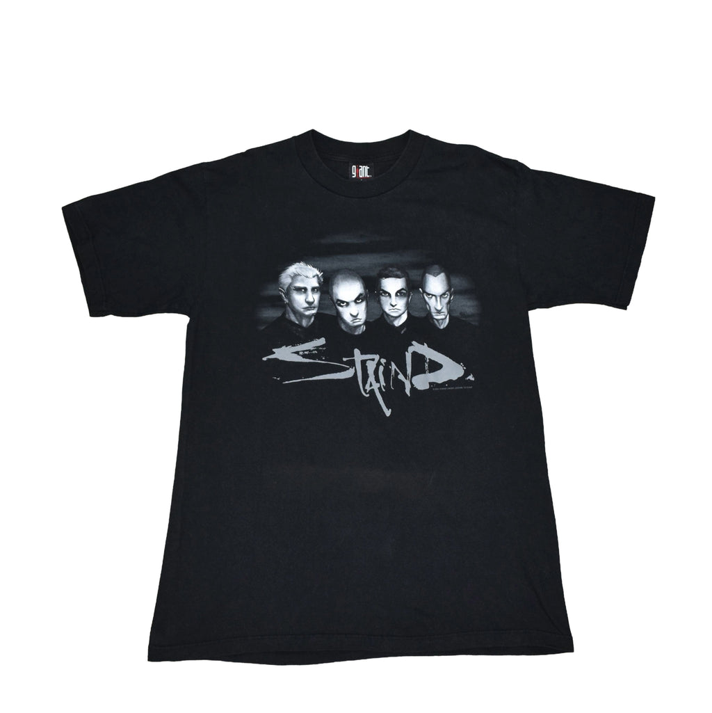 2001 staind vintage break the cycle era y2k nü metal band caricature promo t-shirt