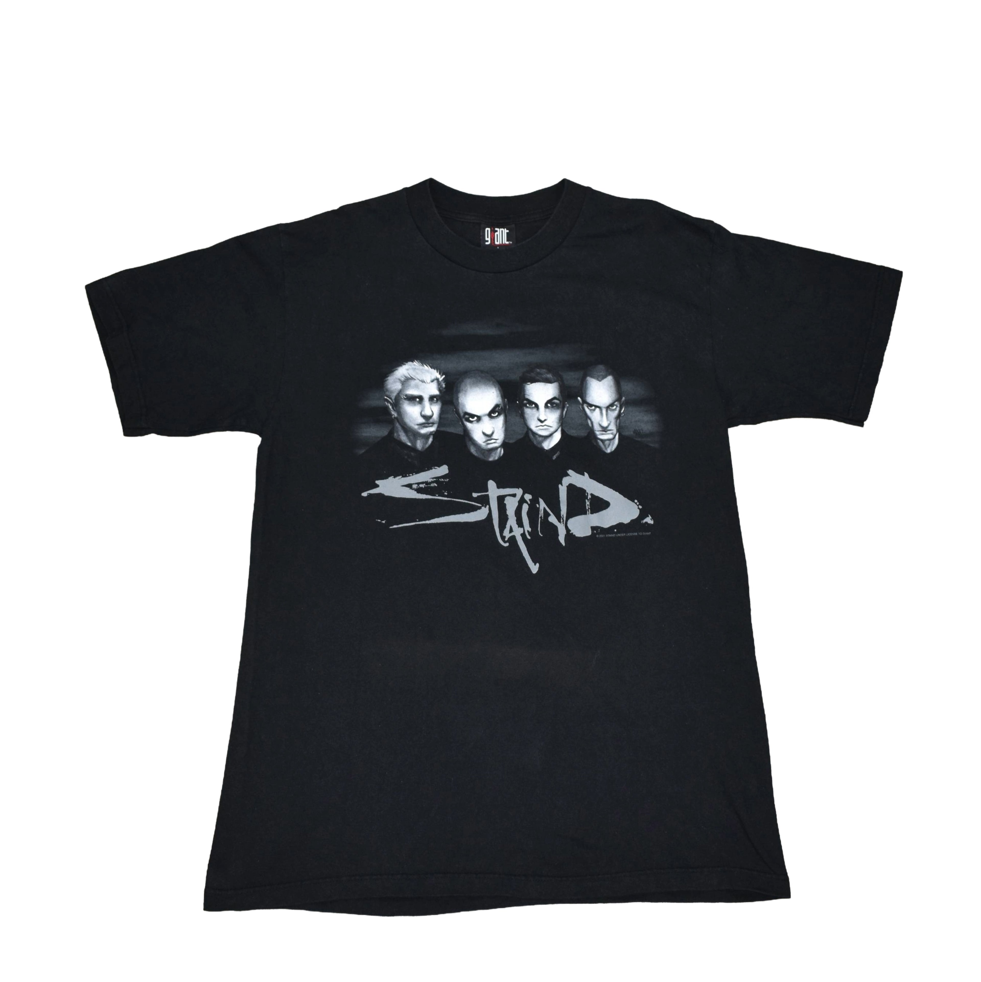 2001 staind vintage break the cycle era y2k nü metal band caricature promo t-shirt