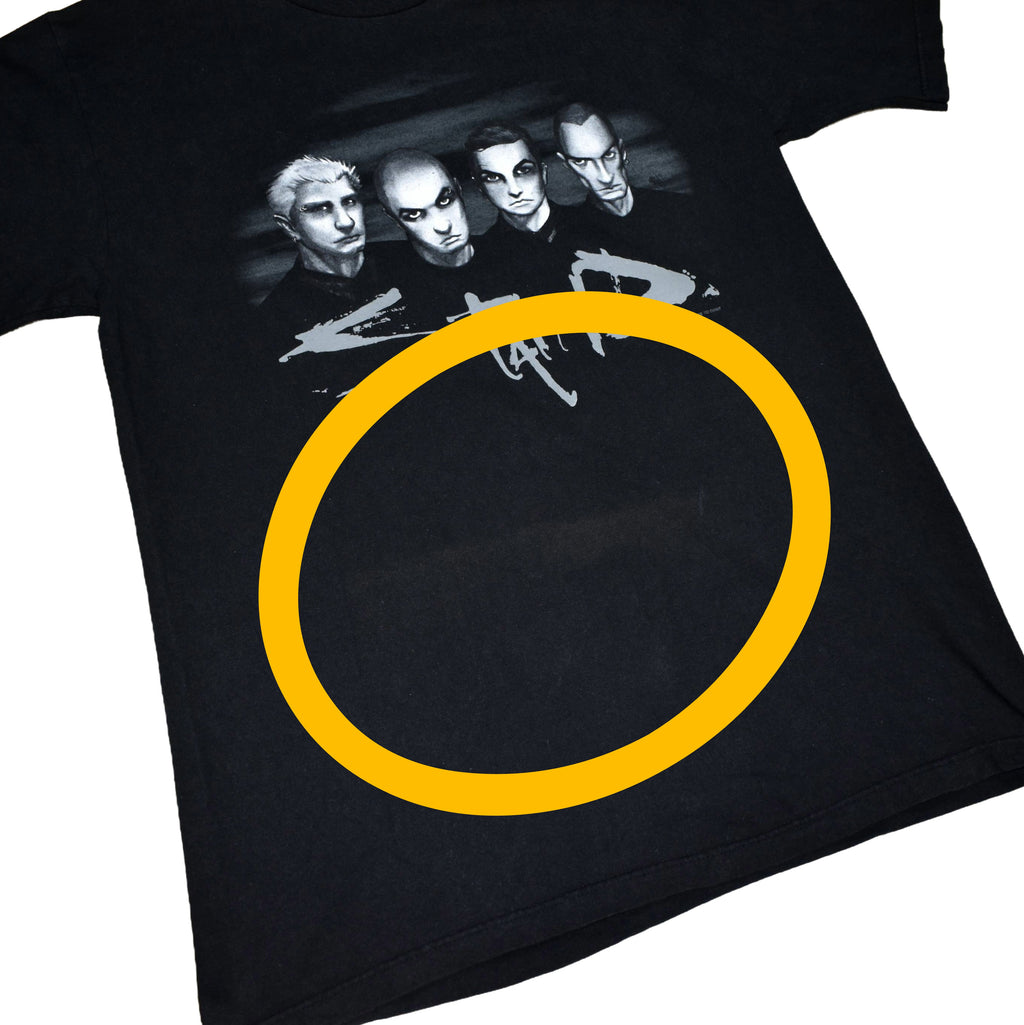 2001 staind vintage break the cycle era y2k nü metal band caricature promo t-shirt