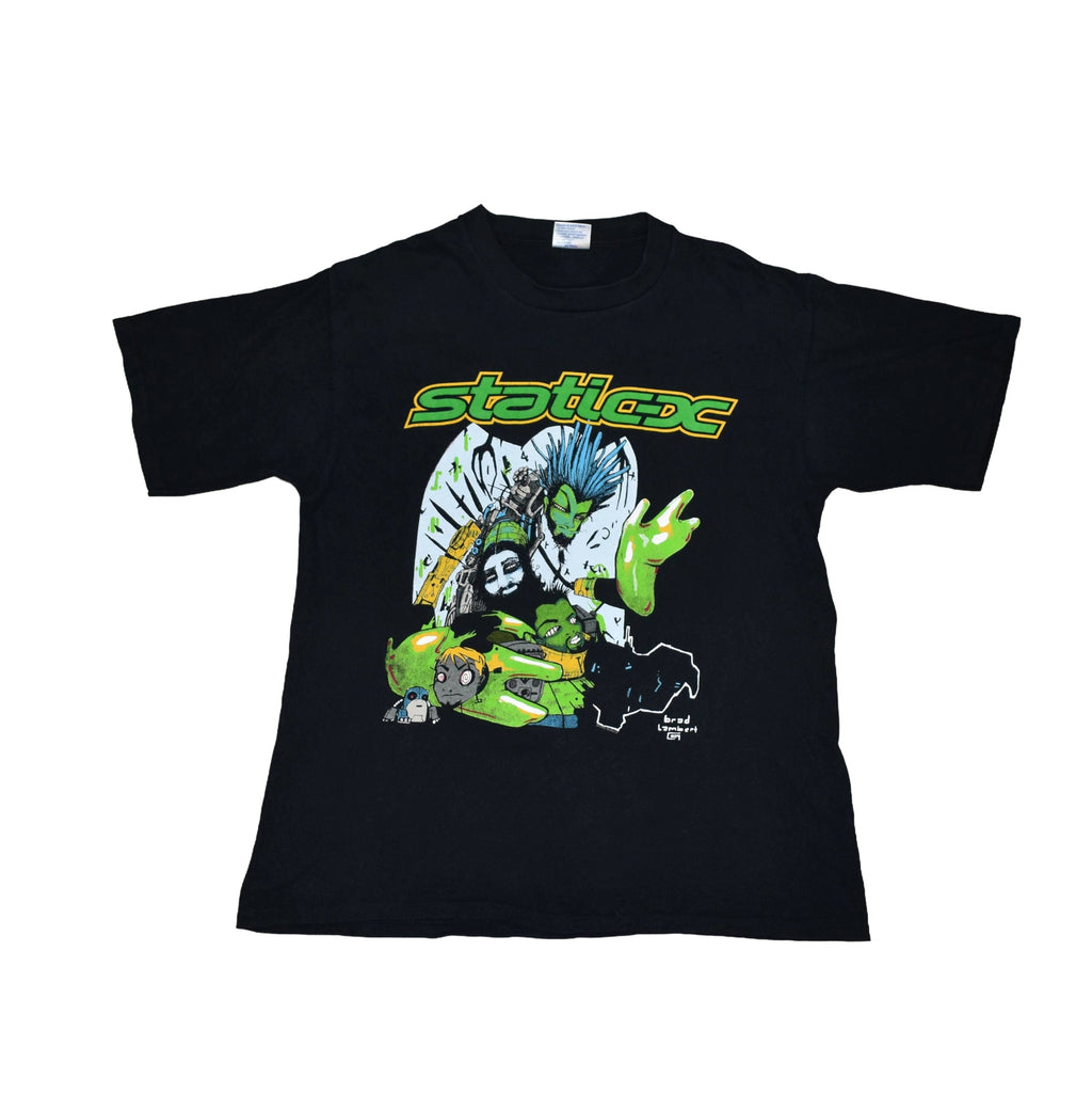 1999 static-x vintage wisconsin death trip era "i am" grind on it song promo y2k nü metal band t-shirt