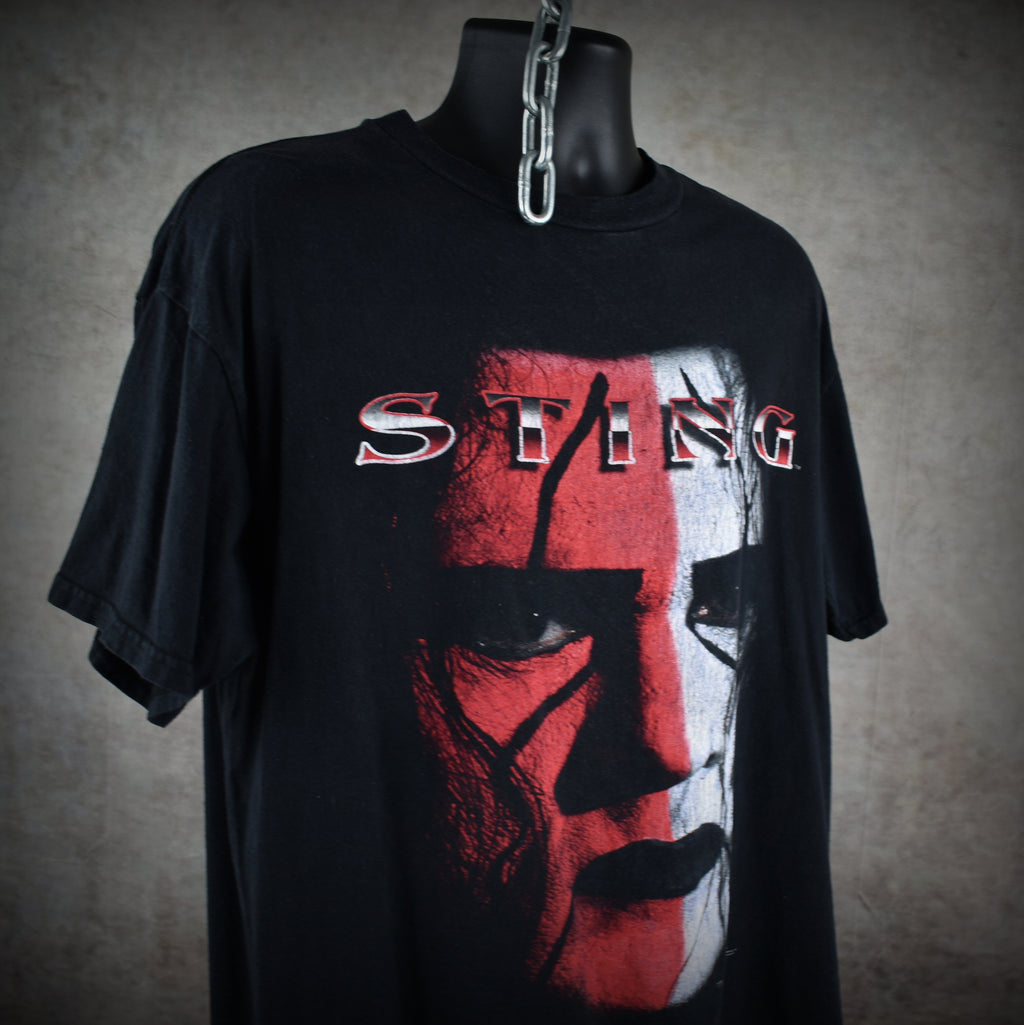 1998 sting vintage nwo wolfpac era iconic 90s wcw wrestler big face promo t-shirt