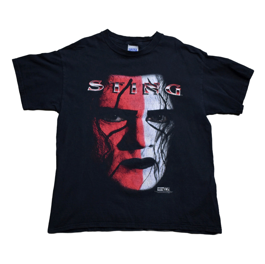 1998 sting vintage nwo wolfpac era iconic 90s wcw wrestler big face promo t-shirt