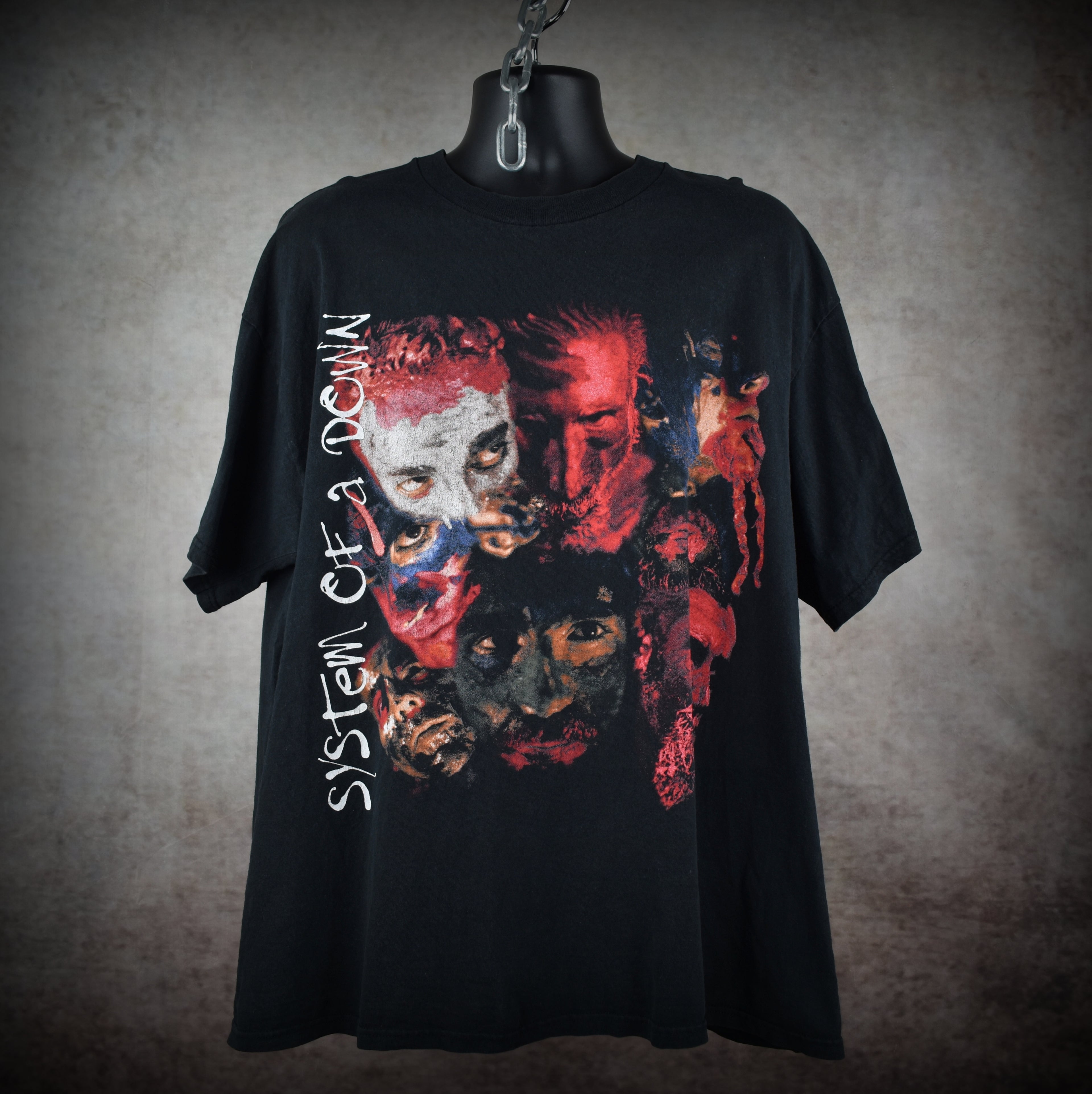 1998 system of a down rare vintage searching for satellite signal classic 90s nü metal band promo t-shirt