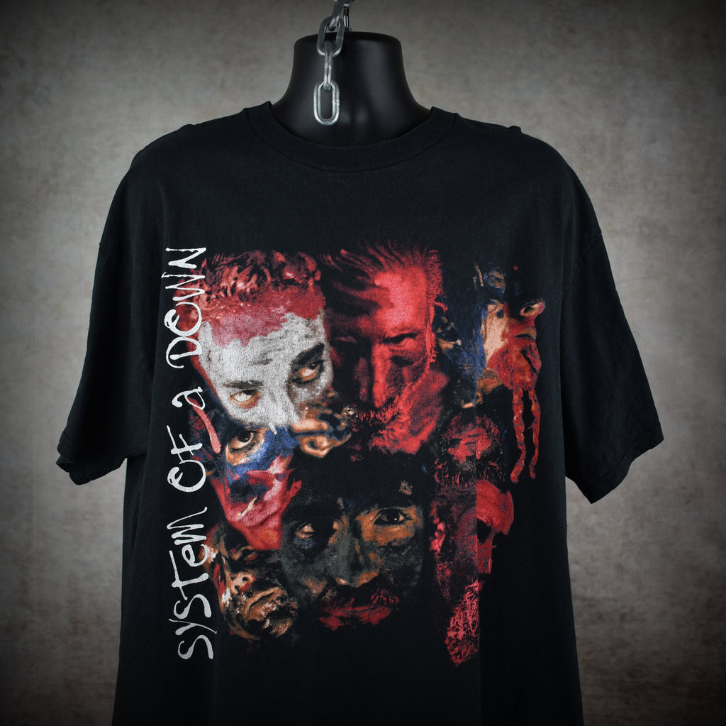 1998 system of a down rare vintage searching for satellite signal classic 90s nü metal band promo t-shirt