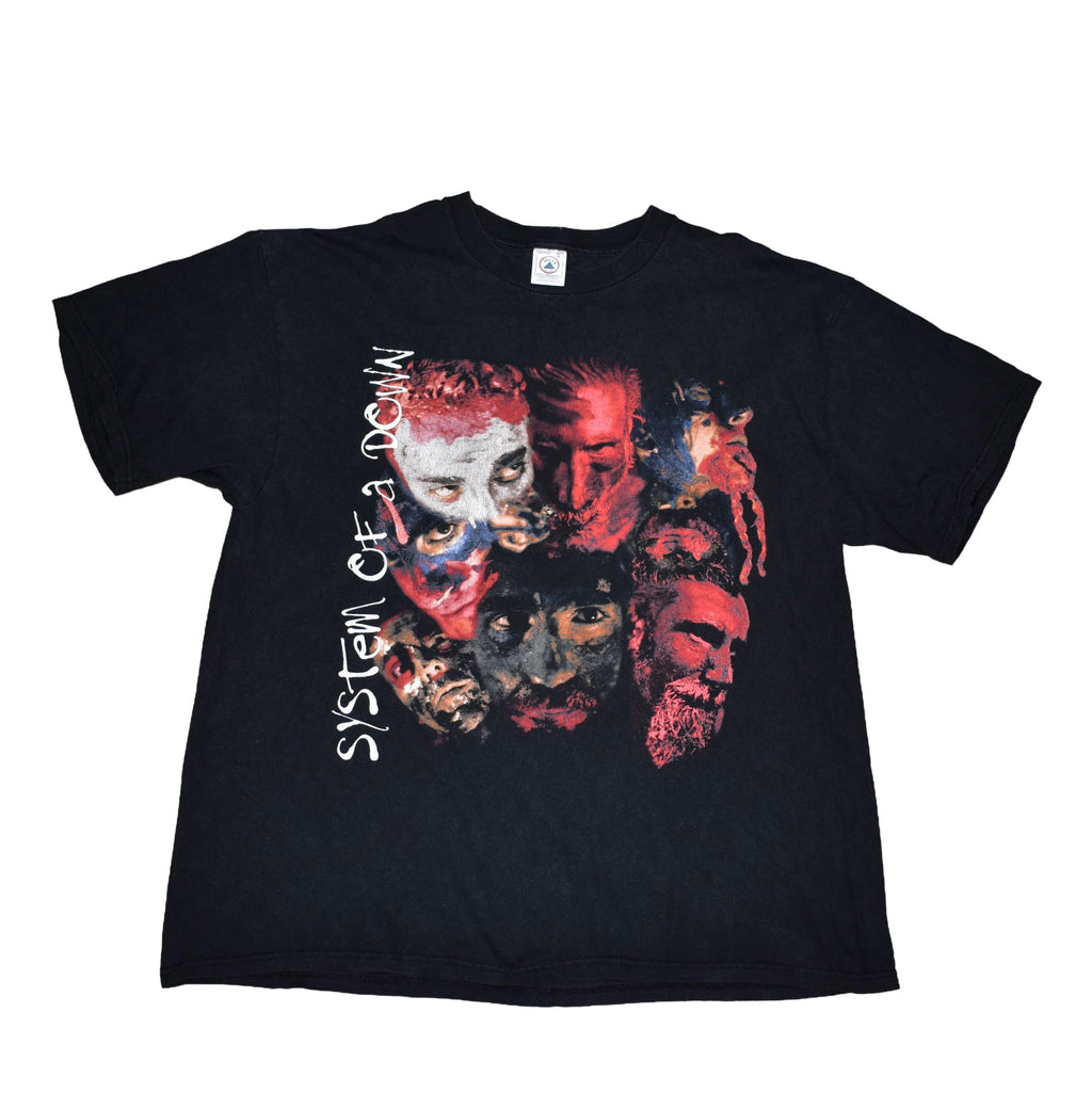 1998 system of a down rare vintage searching for satellite signal classic 90s nü metal band promo t-shirt