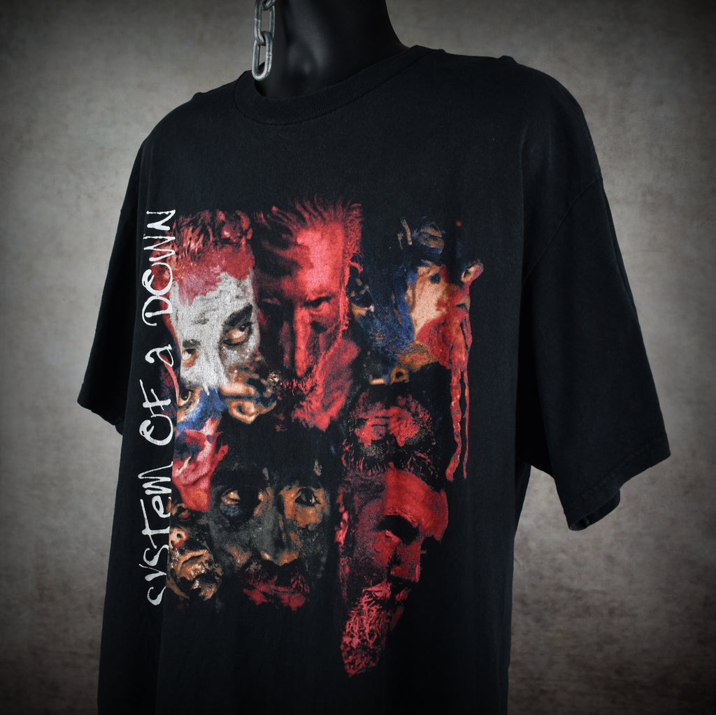 1998 system of a down rare vintage searching for satellite signal classic 90s nü metal band promo t-shirt