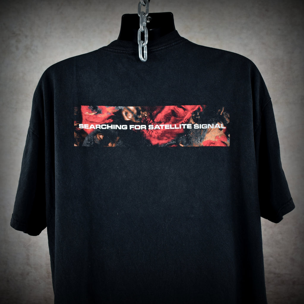1998 system of a down rare vintage searching for satellite signal classic 90s nü metal band promo t-shirt