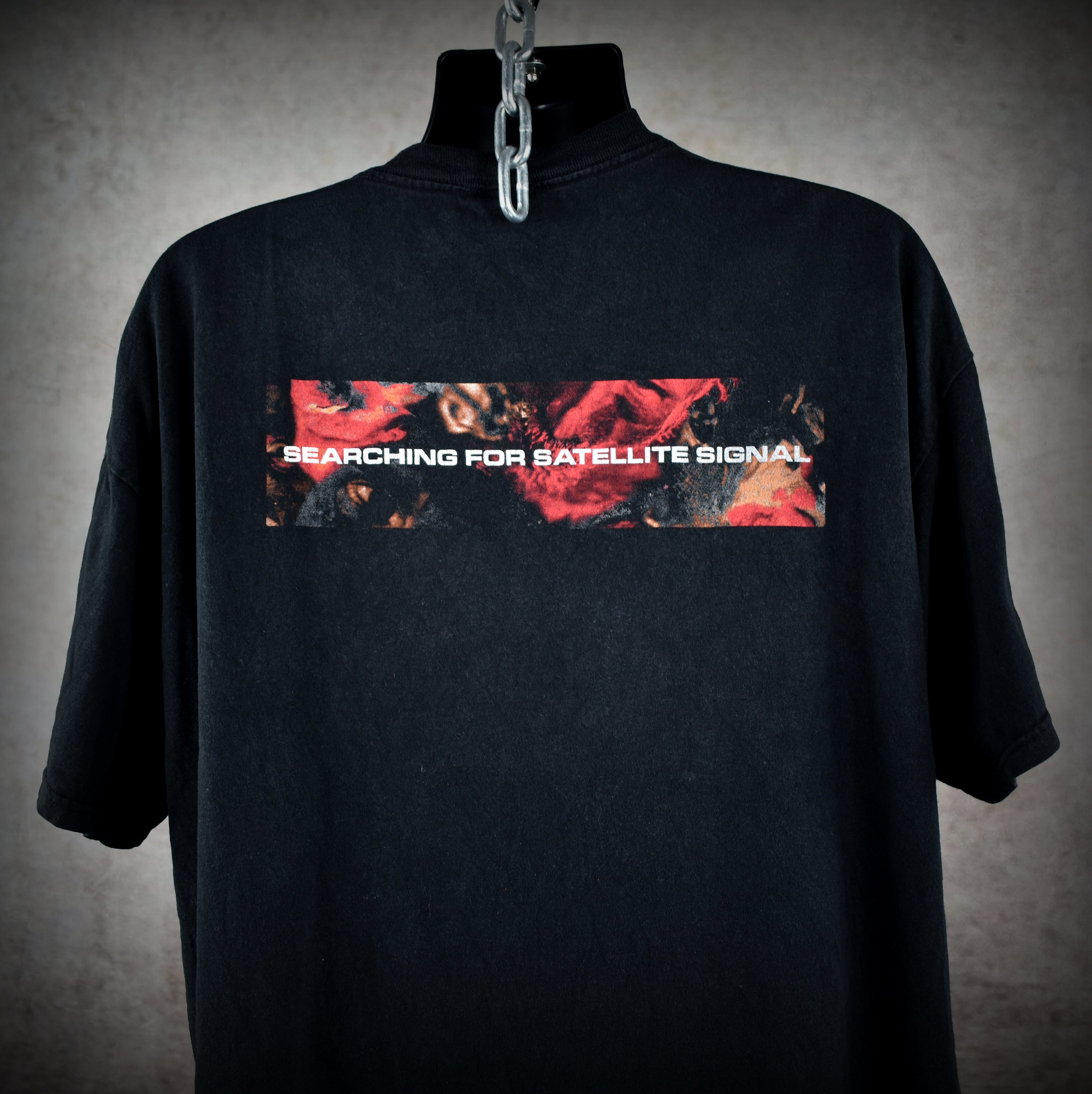 1998 system of a down rare vintage searching for satellite signal classic 90s nü metal band promo t-shirt