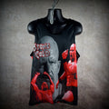 1999 world wrestling federation vintage stone cold + dx + the headbangers all over print 90s wrestling promo mesh tank top