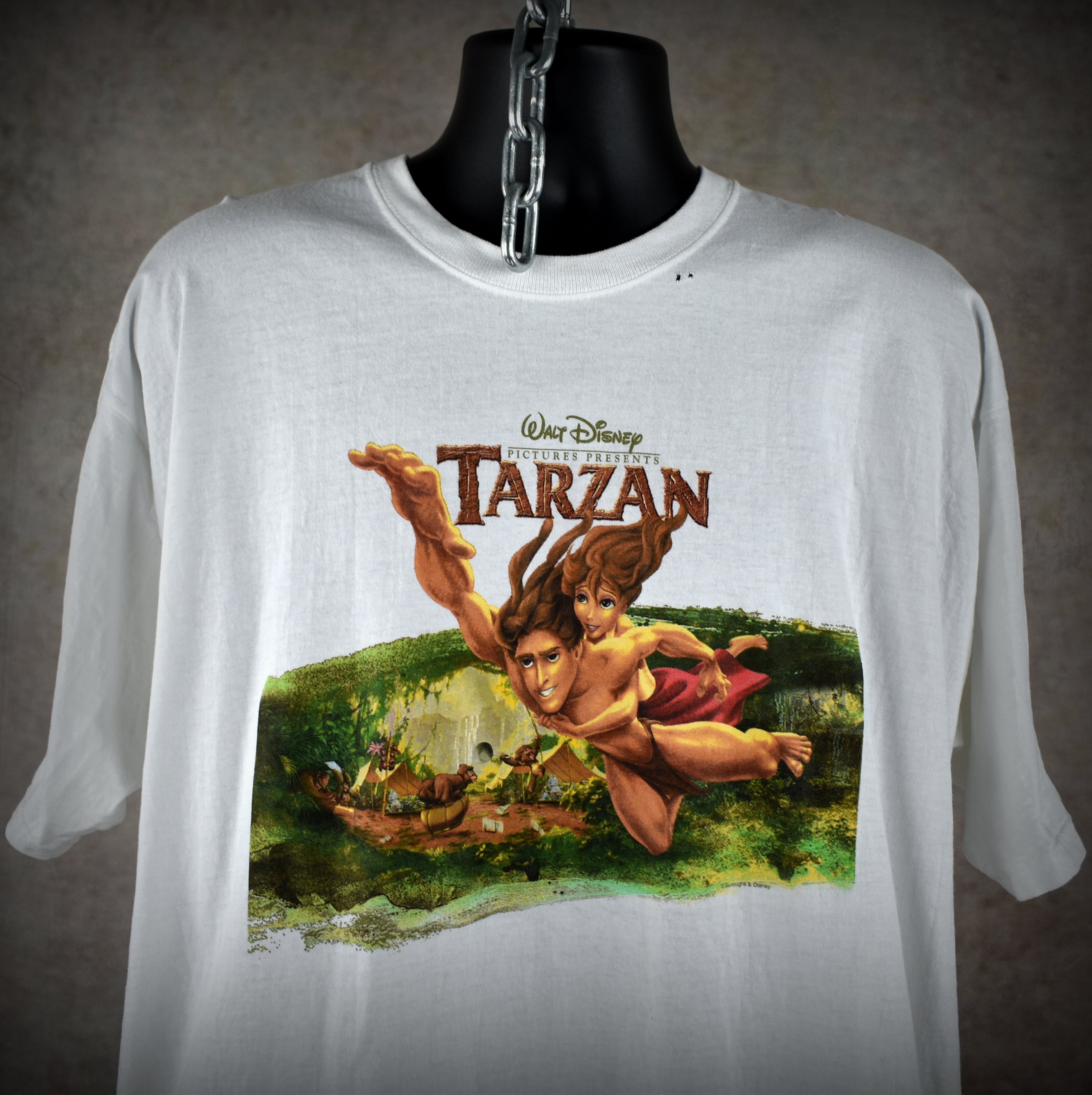 1999 tarzan vintage you'll be in my heart - phil collins era y2k classic disney movie promo t-shirt