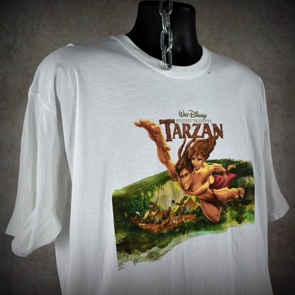 1999 tarzan vintage you'll be in my heart - phil collins era y2k classic disney movie promo t-shirt