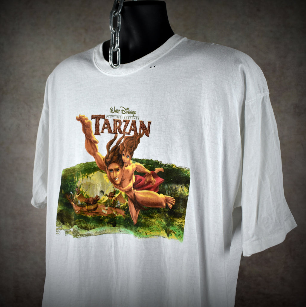 1999 tarzan vintage you'll be in my heart - phil collins era y2k classic disney movie promo t-shirt