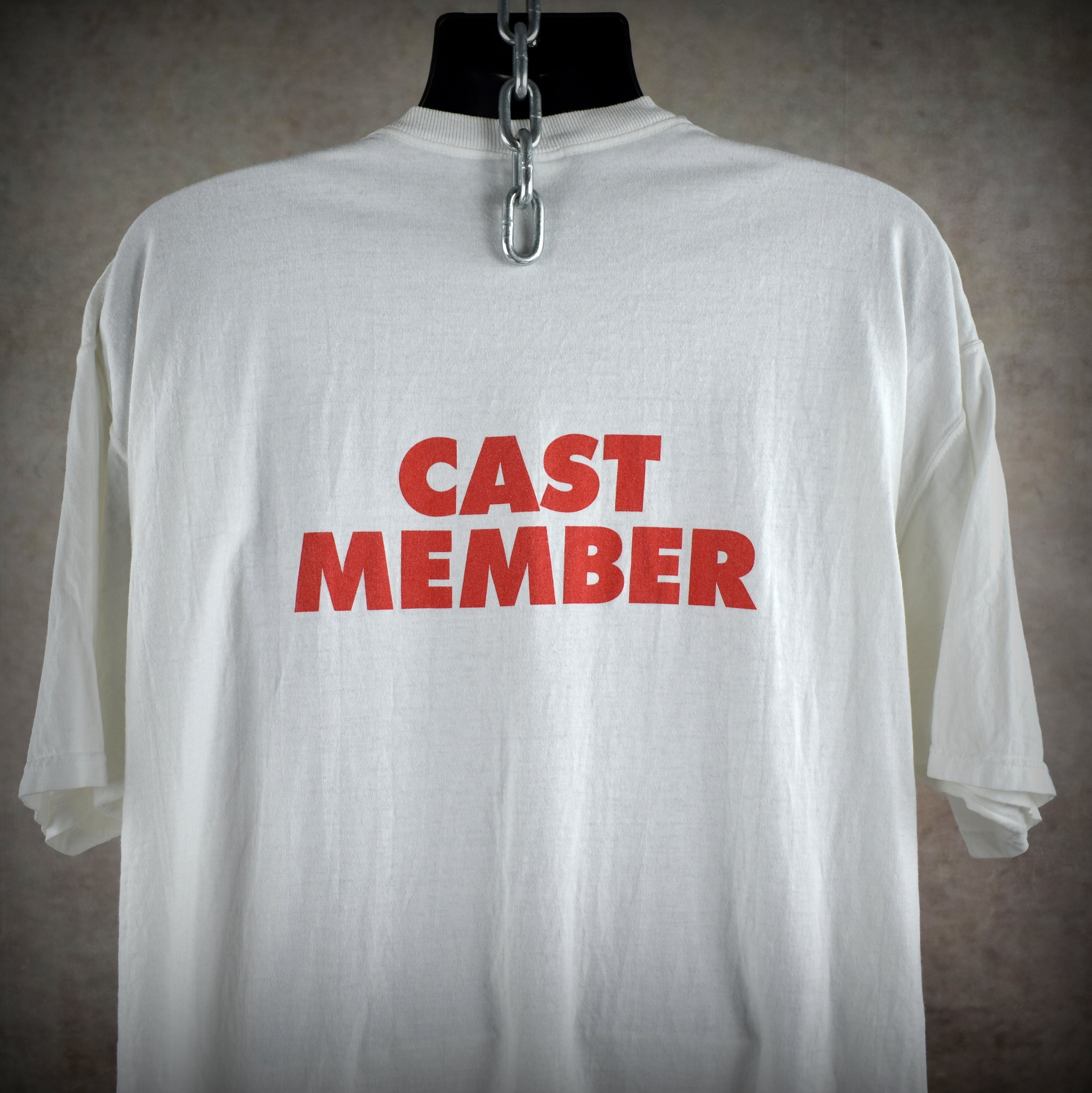 1999 toy story 2 vintage y2k classic buzz lightyear + woody cast and crew movie promo t-shirt