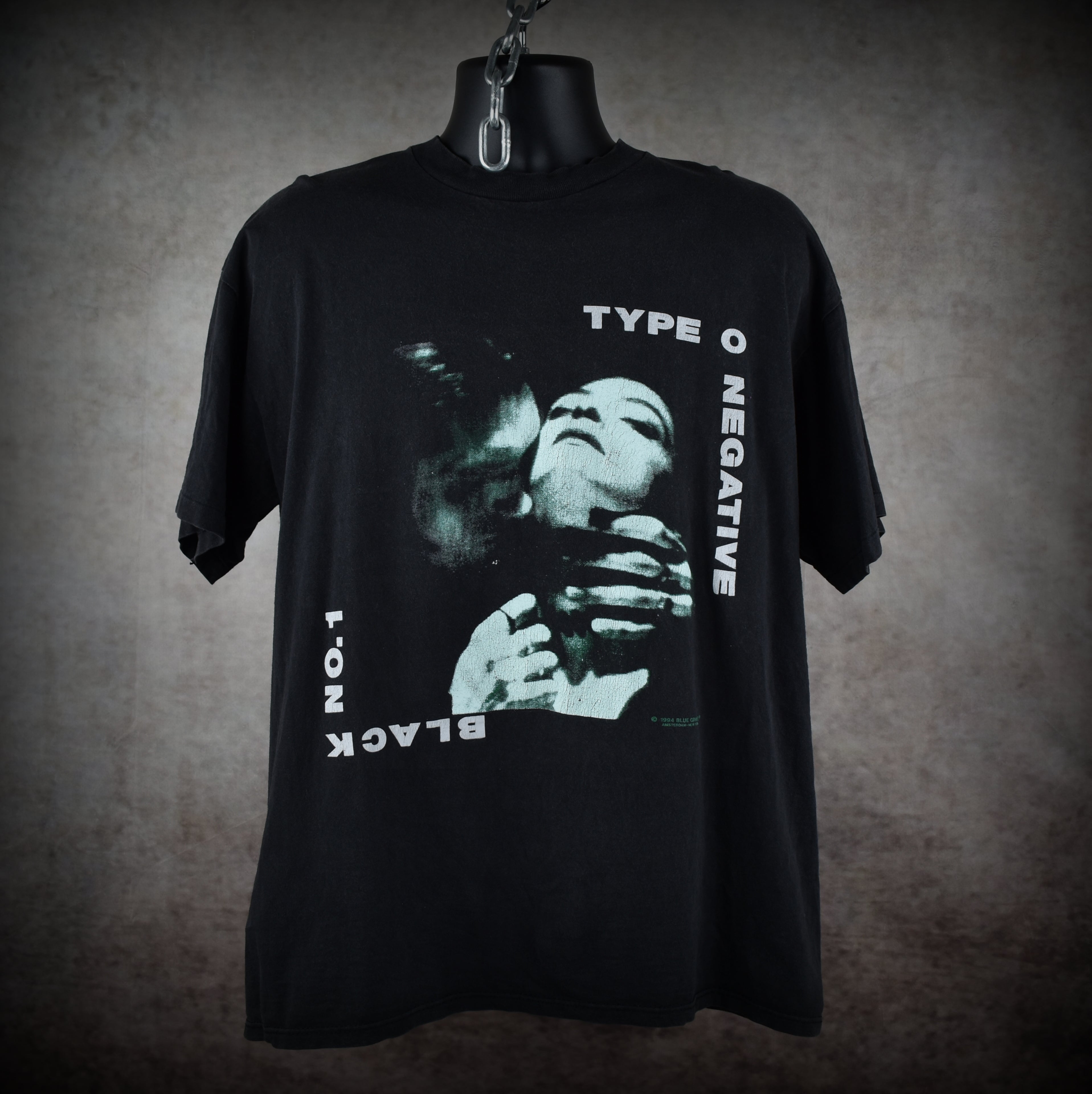 1994 type o negative vintage bloody kisses era "black no. 1" cult classic 90s goth metal band t-shirt