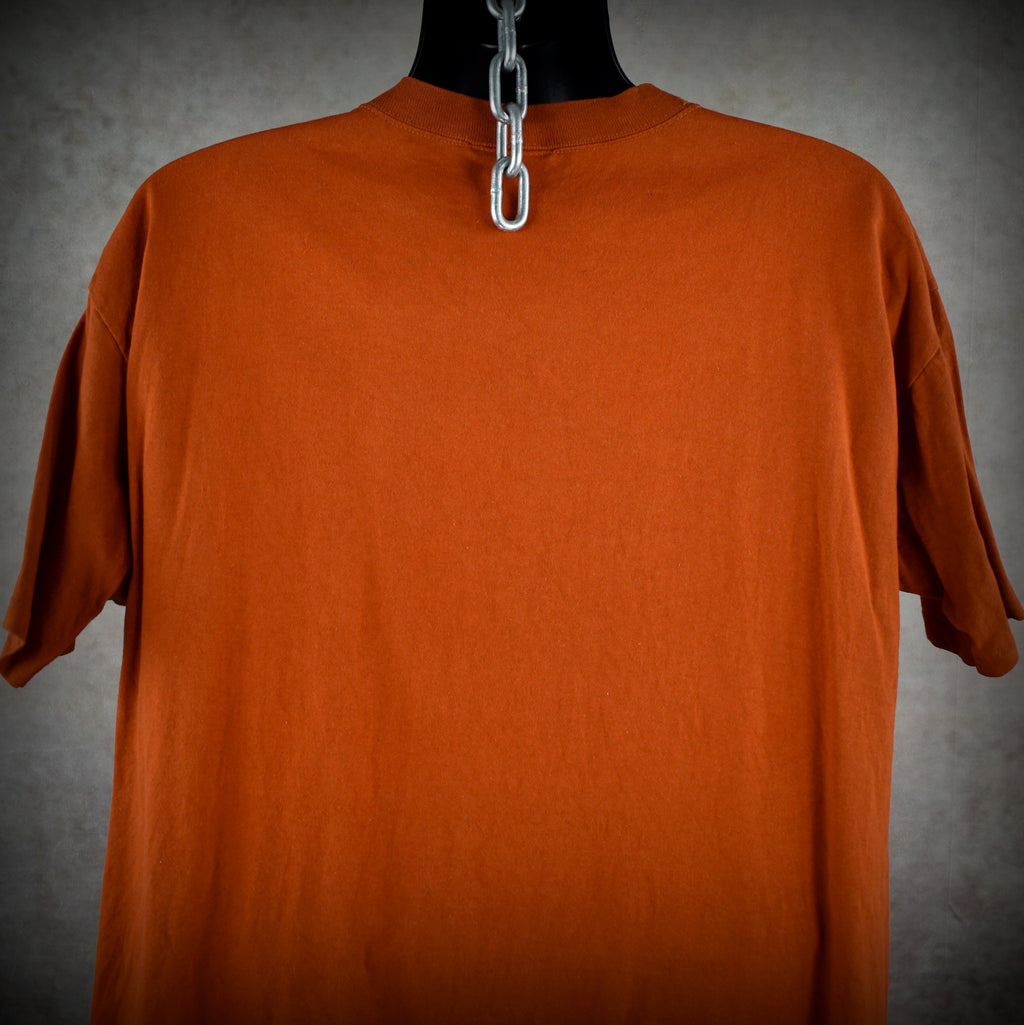 1990s university of texas vintage burn orange 90s ut longhorns football promo t-shirt