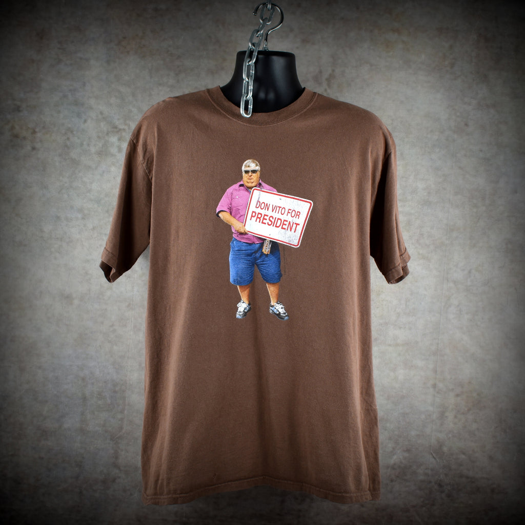 2004 viva la bam vintage don vito for president classic 00s mtv tv show character promo t-shirt