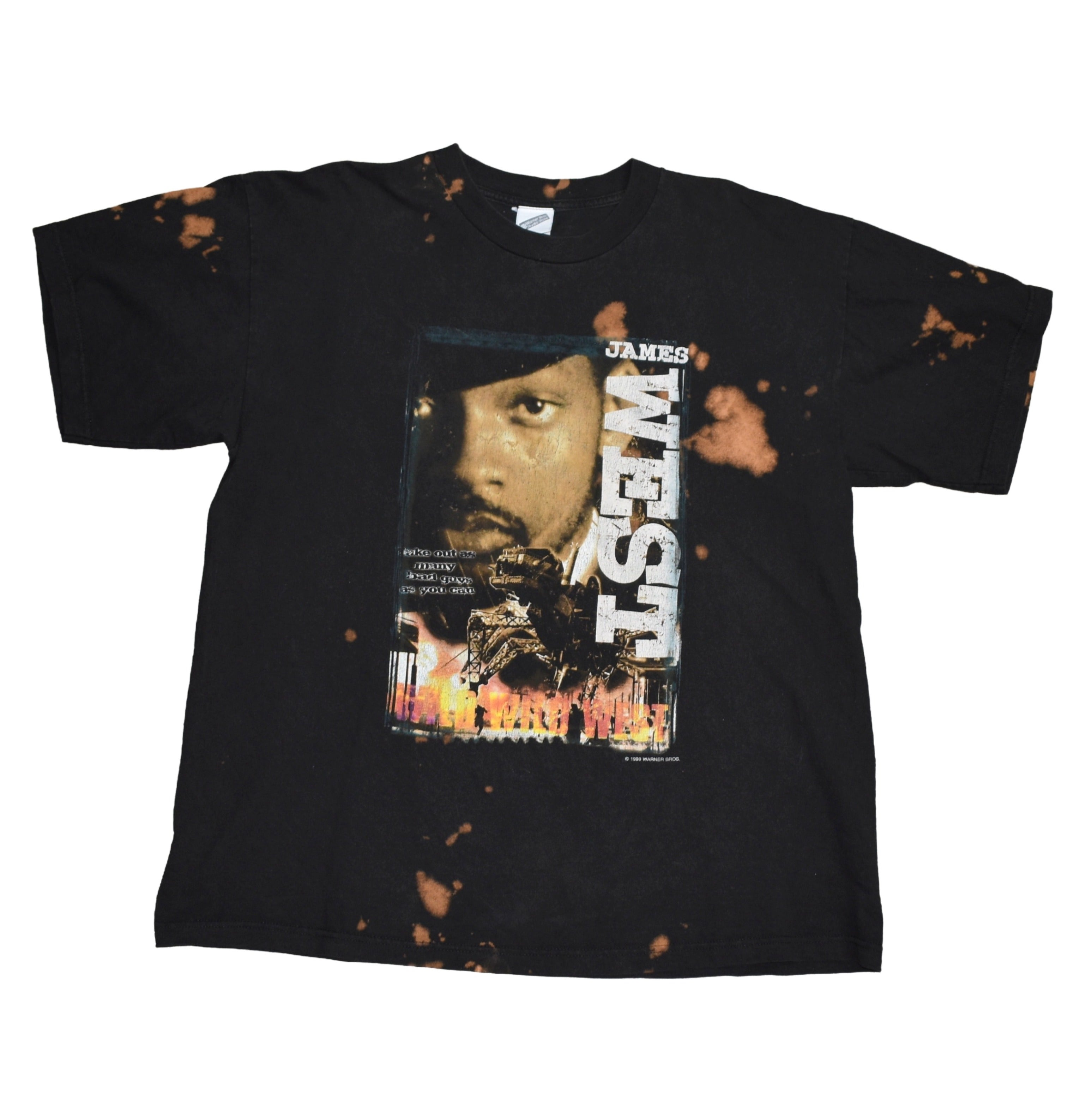 1999 wild wild west vintage will smith as james west cult classic y2k movie character promo t-shirt