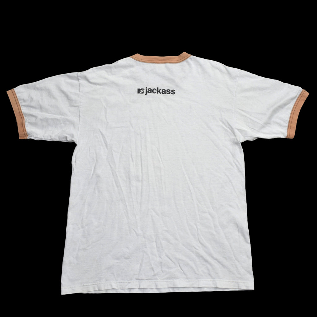 2000 jackass vintage johnny knoxville s1:e1 self-defense stunt iconic y2k mtv tv show ringer t-shirt