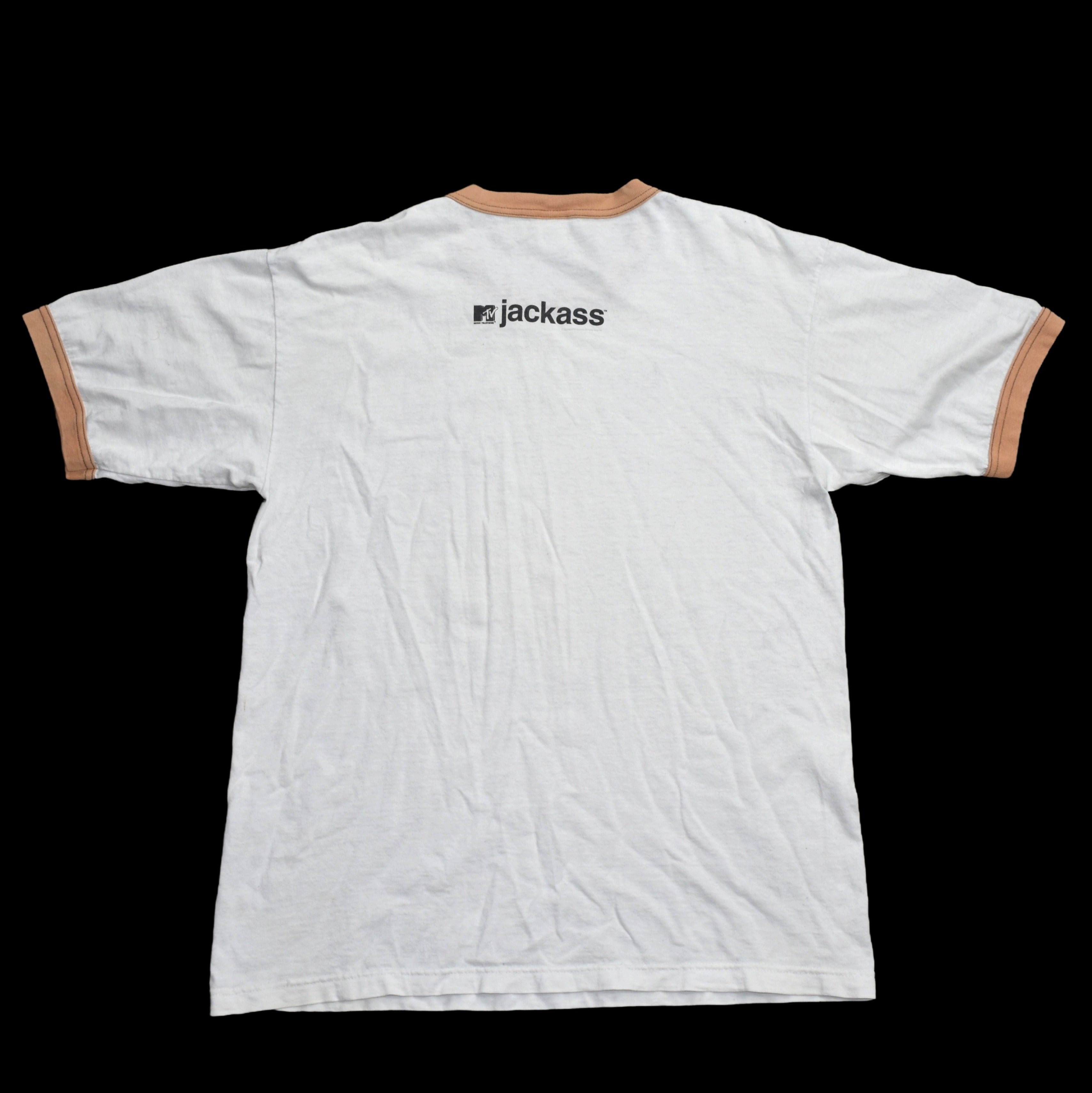 2000 jackass vintage johnny knoxville s1:e1 self-defense stunt iconic y2k mtv tv show ringer t-shirt