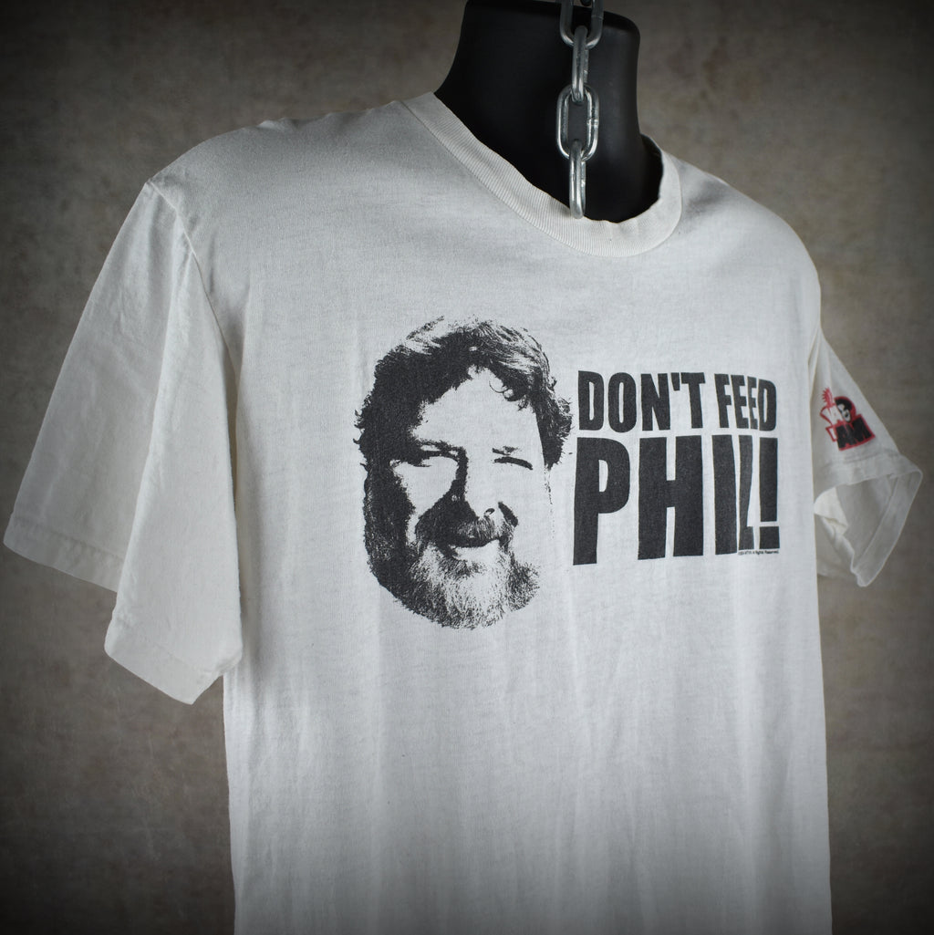 2004 don't feed phil vintage s1:e2 viva la bam iconic 00s bam margera mtv tv show promo t-shirt