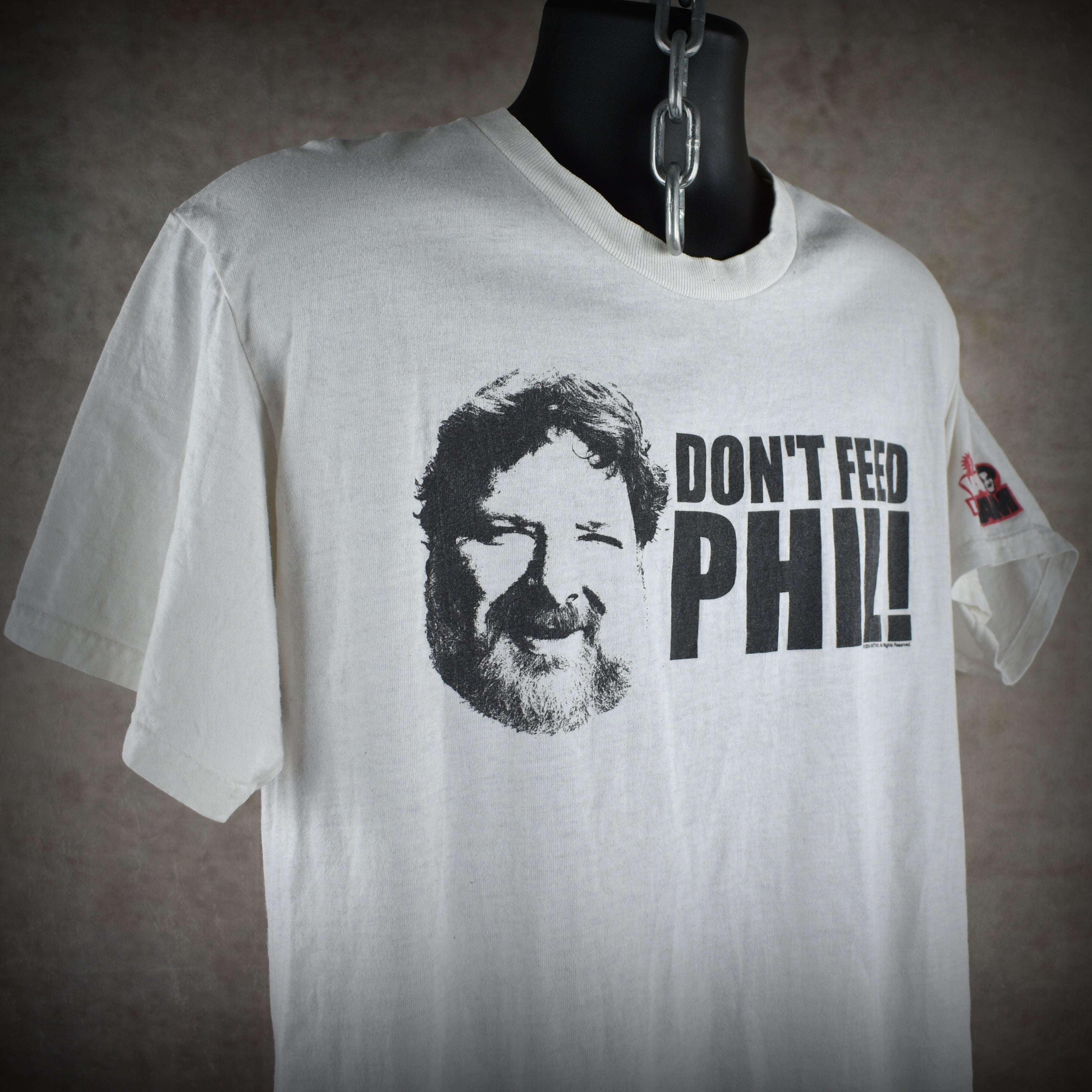 2004 don't feed phil vintage s1:e2 viva la bam iconic 00s bam margera mtv tv show promo t-shirt