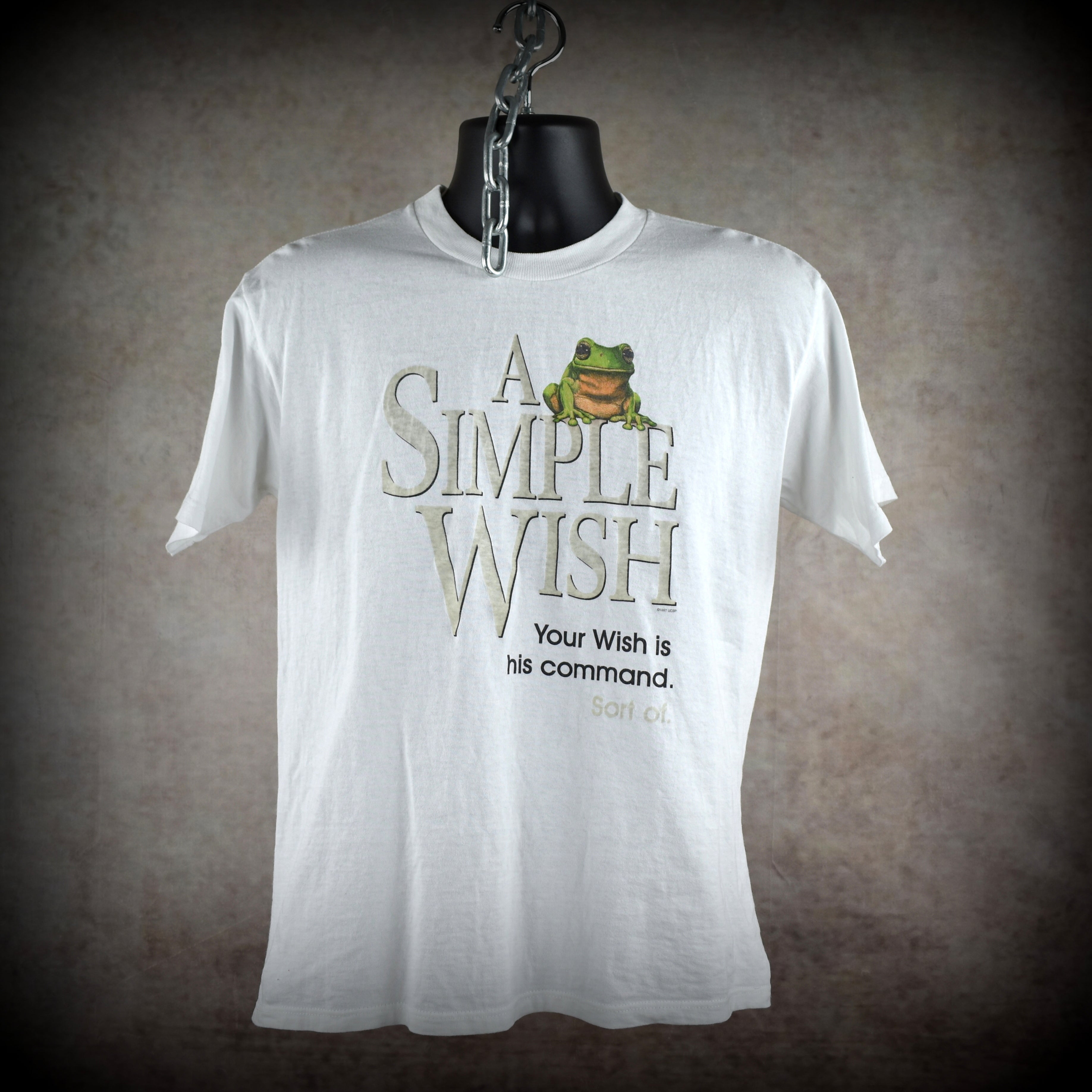 1997 a simple wish vintage sun reactive text cult 90s fantasy comedy movie promo t-shirt