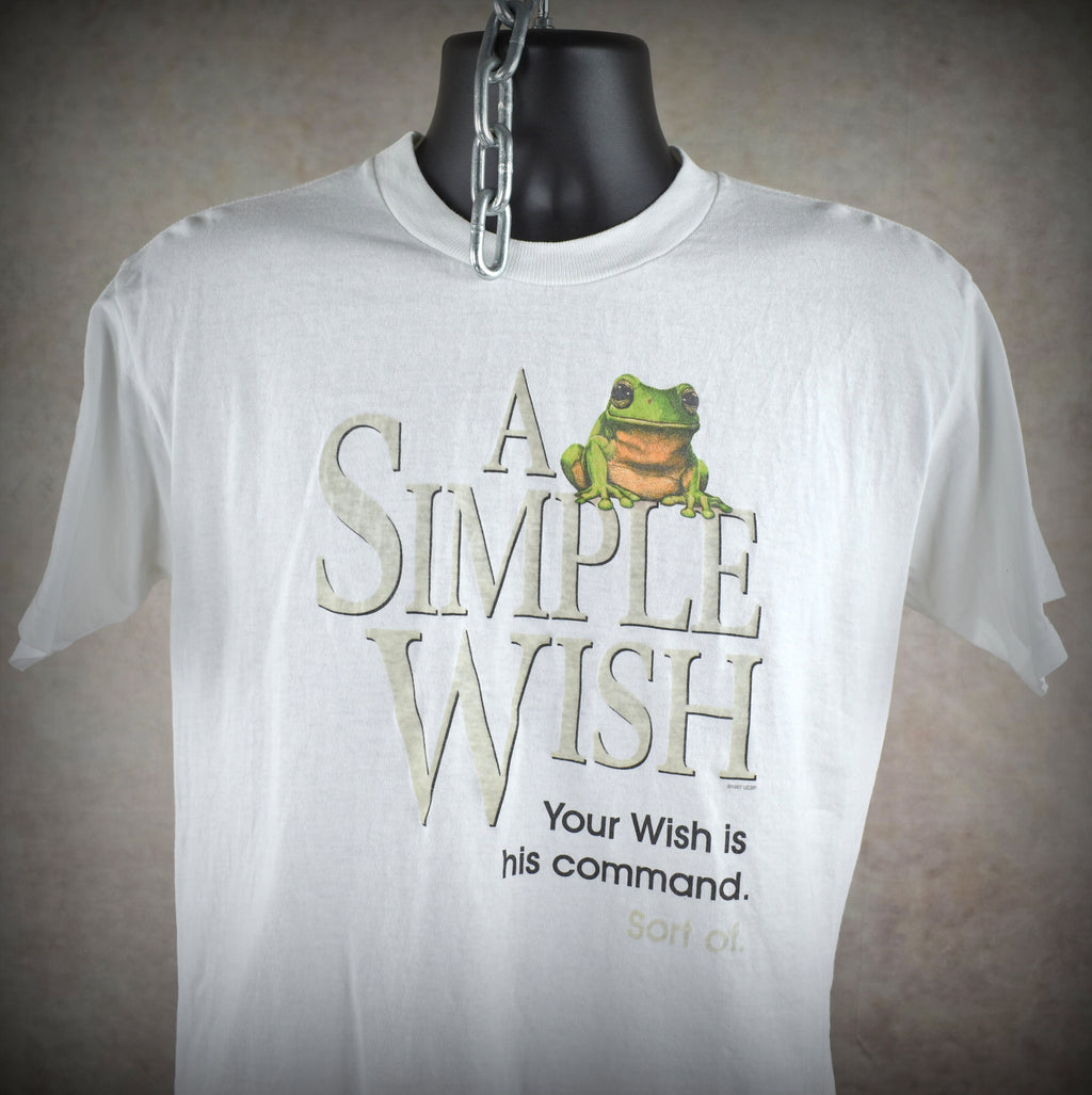 1997 a simple wish vintage sun reactive text cult 90s fantasy comedy movie promo t-shirt