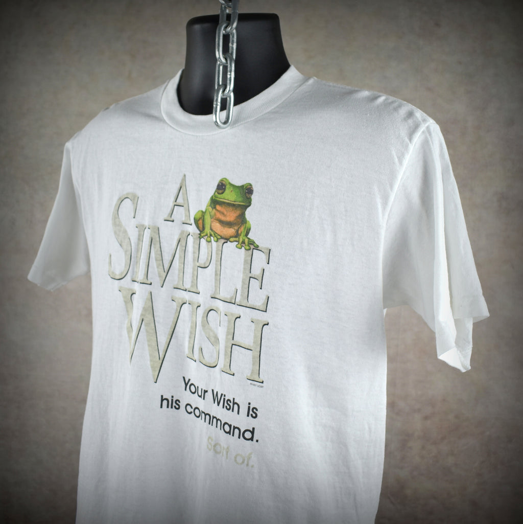 1997 a simple wish vintage sun reactive text cult 90s fantasy comedy movie promo t-shirt