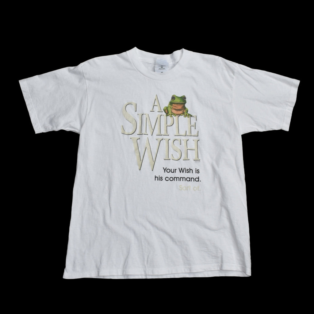 1997 a simple wish vintage sun reactive text cult 90s fantasy comedy movie promo t-shirt
