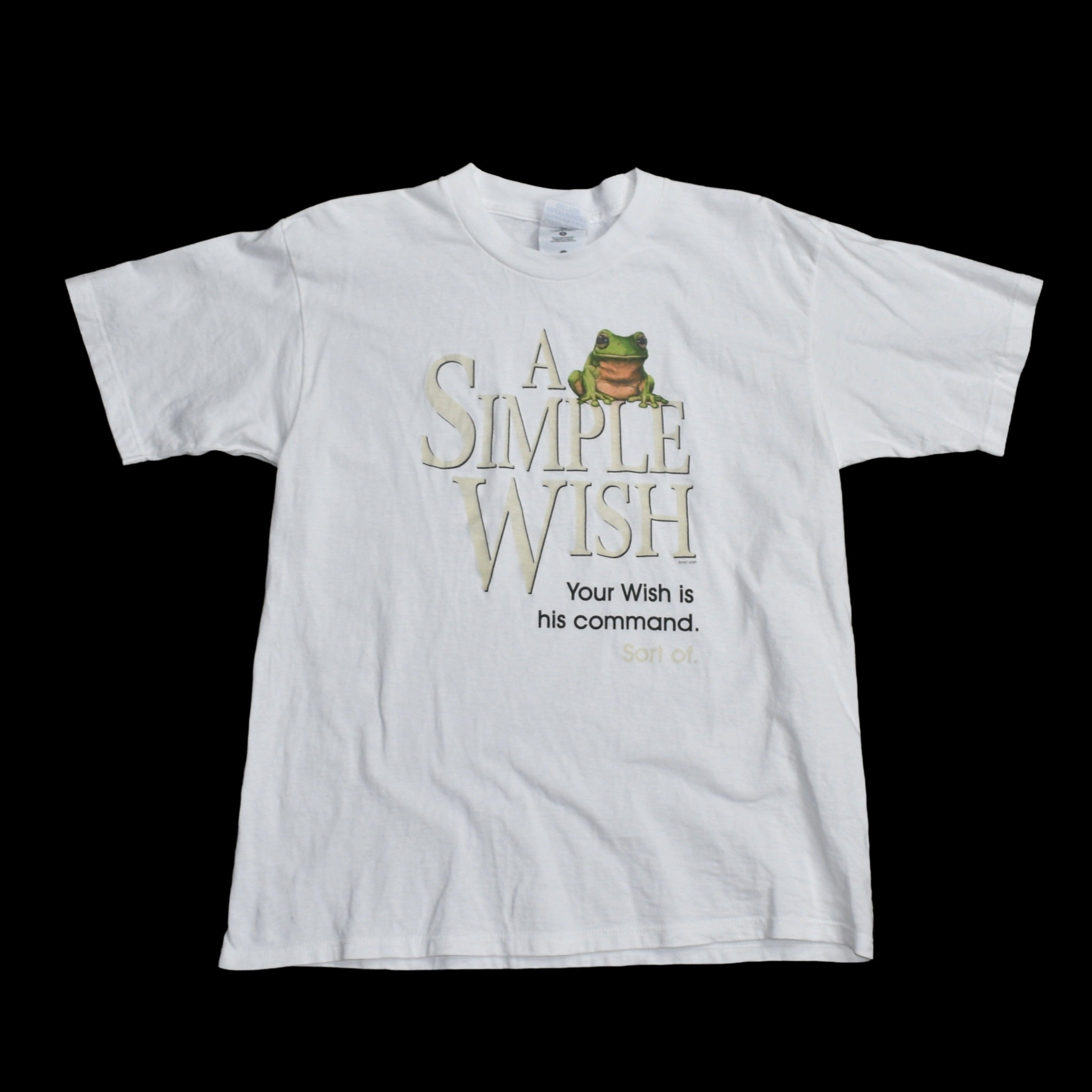1997 a simple wish vintage sun reactive text cult 90s fantasy comedy movie promo t-shirt