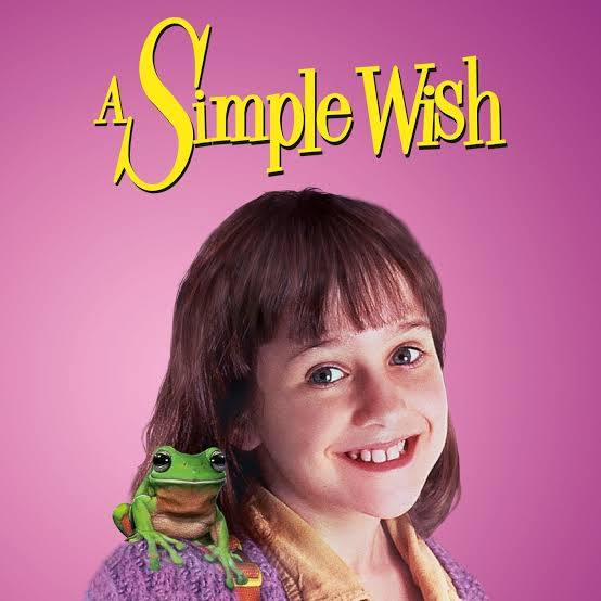 1997 a simple wish vintage sun reactive text cult 90s fantasy comedy movie promo t-shirt